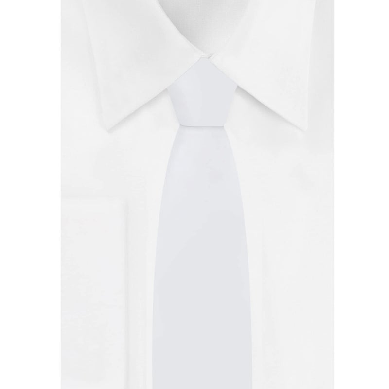 Jacob Alexander Boy's First Holy Communion 14" Pretied Solid Clip-On Tie - White - Image 4